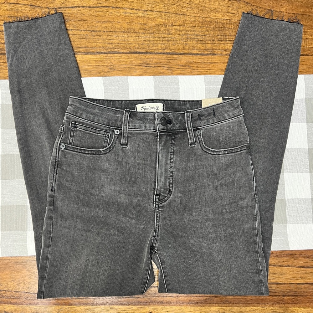 MADEWELL Curvy High-rise Skinny Jeans in Black Sea